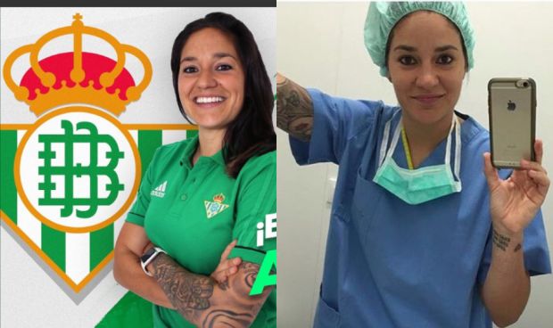 Ana Romero, en su faceta de futbolista y médico (Instagram).
