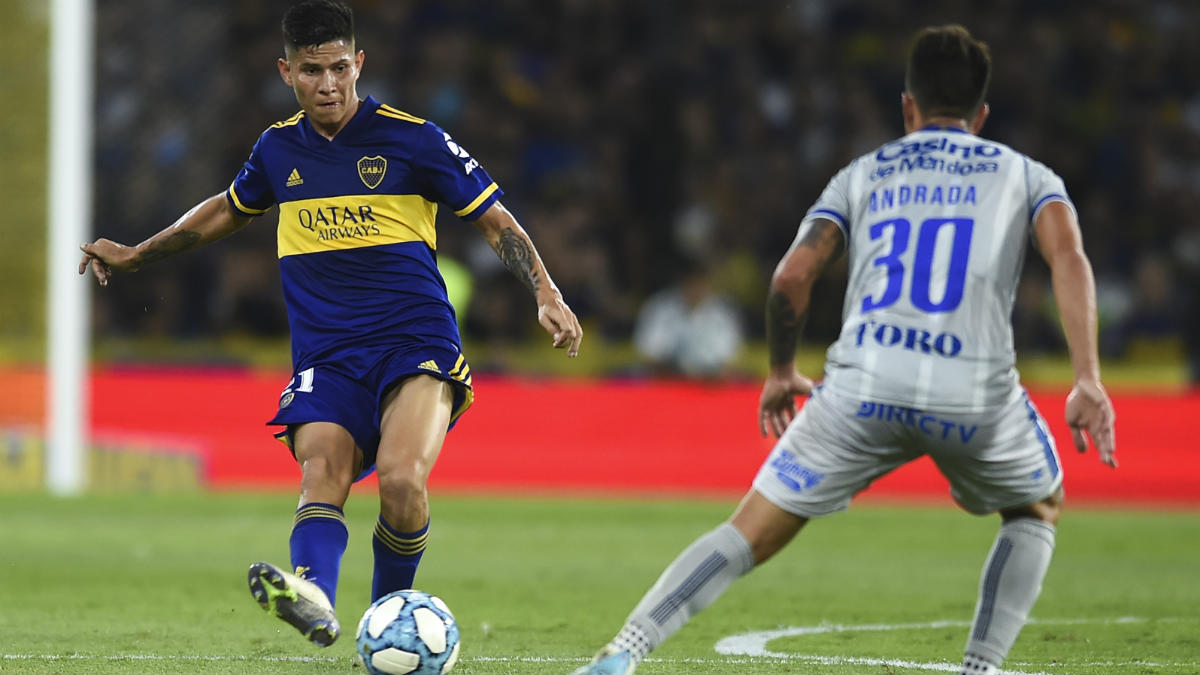 Campuzano, en un partido con Boca Juniors. (Getty)