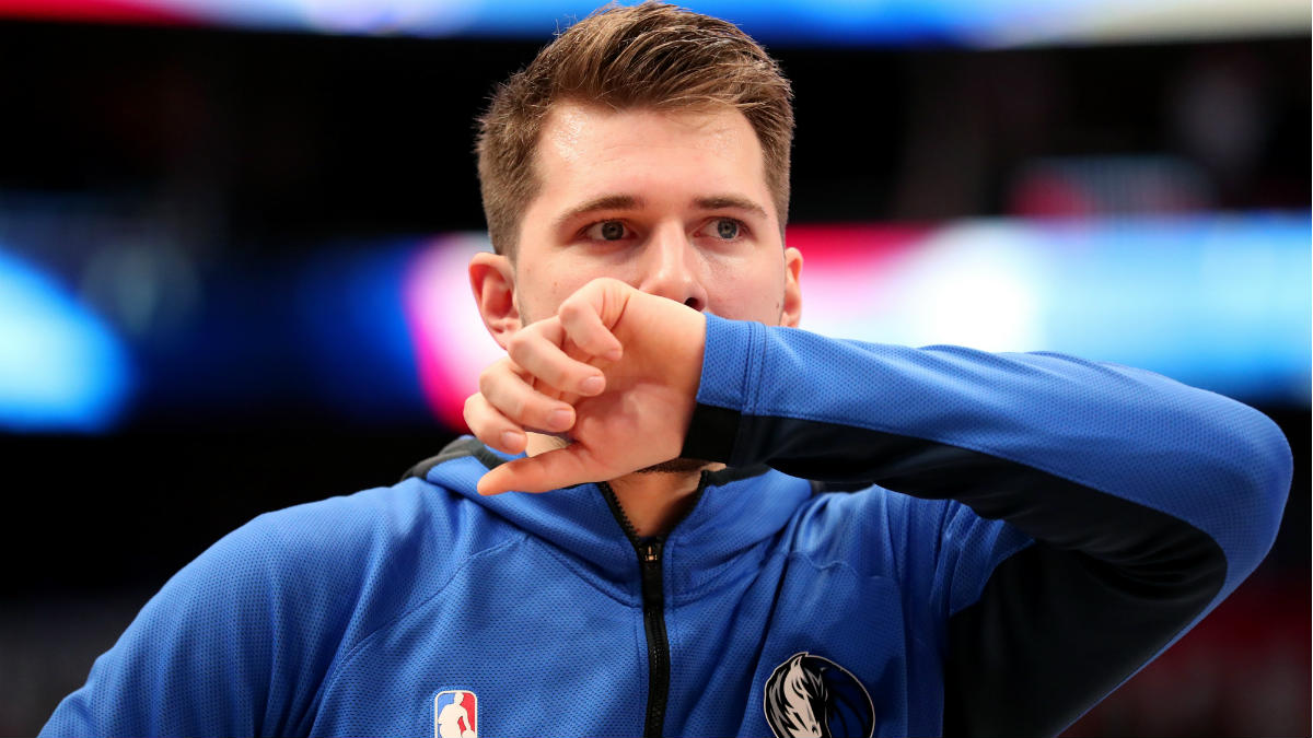 Luca Doncic, en un partido de la NBA. (AFP)