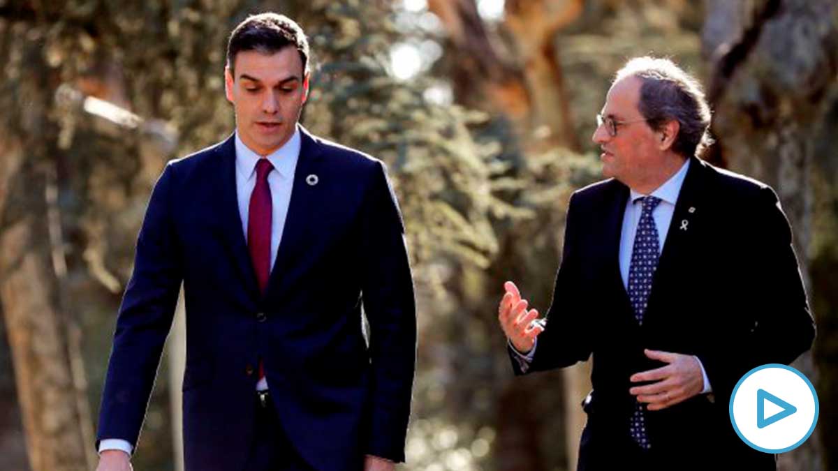 Pedro Sánchez y Quim Torra.