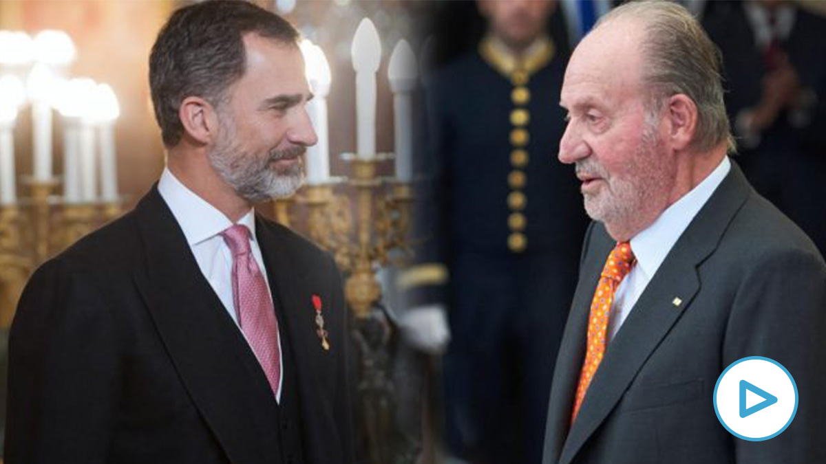Felipe VI y su padre, el Rey emérito Juan Carlos.
