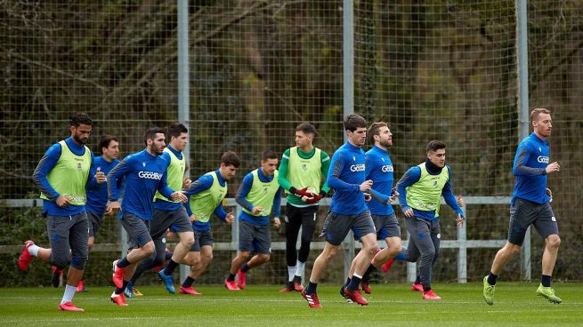 Un entrenamiento de la Real Sociedad.