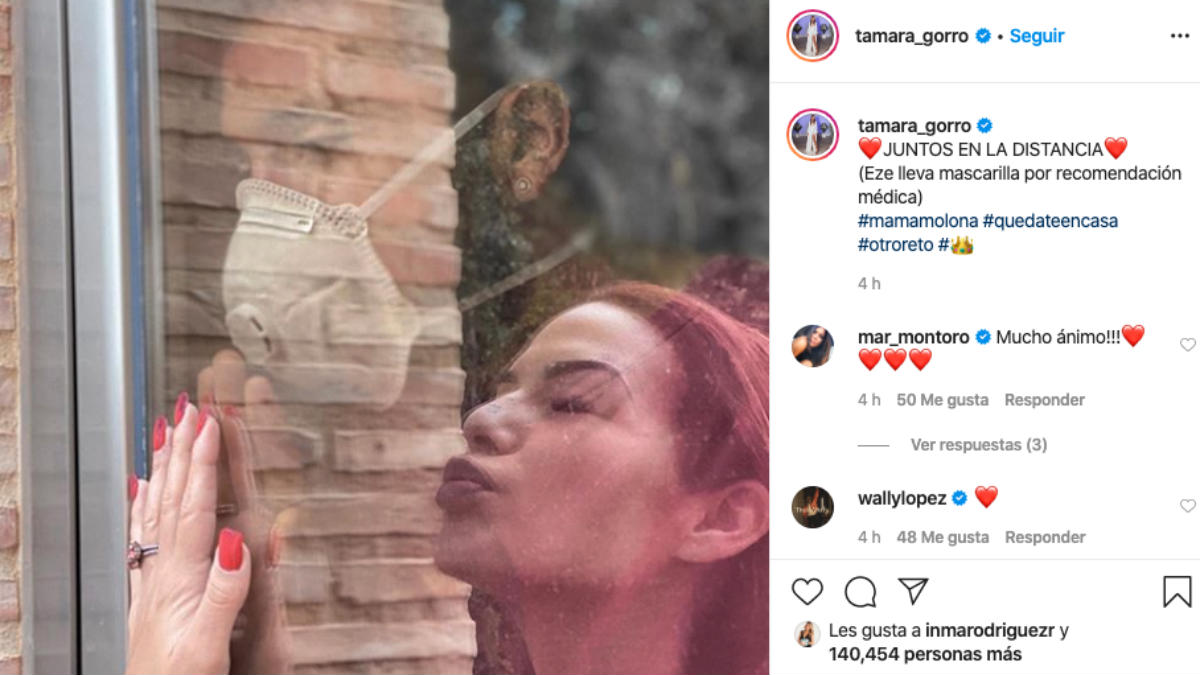 Tamara Gorro comparte la primera foto de Garay tras infectarse. (Instagram)