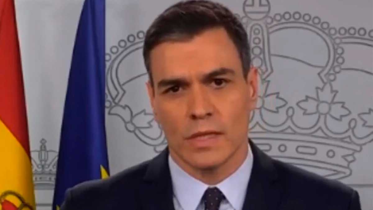 Captura de pantalla de Pedro Sánchez en la rueda de prensa posterior al Consejo de Minsitros de este martes