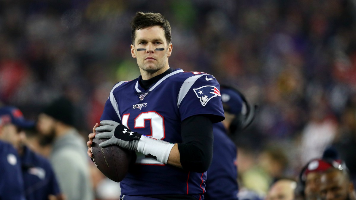 Tom Brady, en un partido con los Patriots. (Getty)