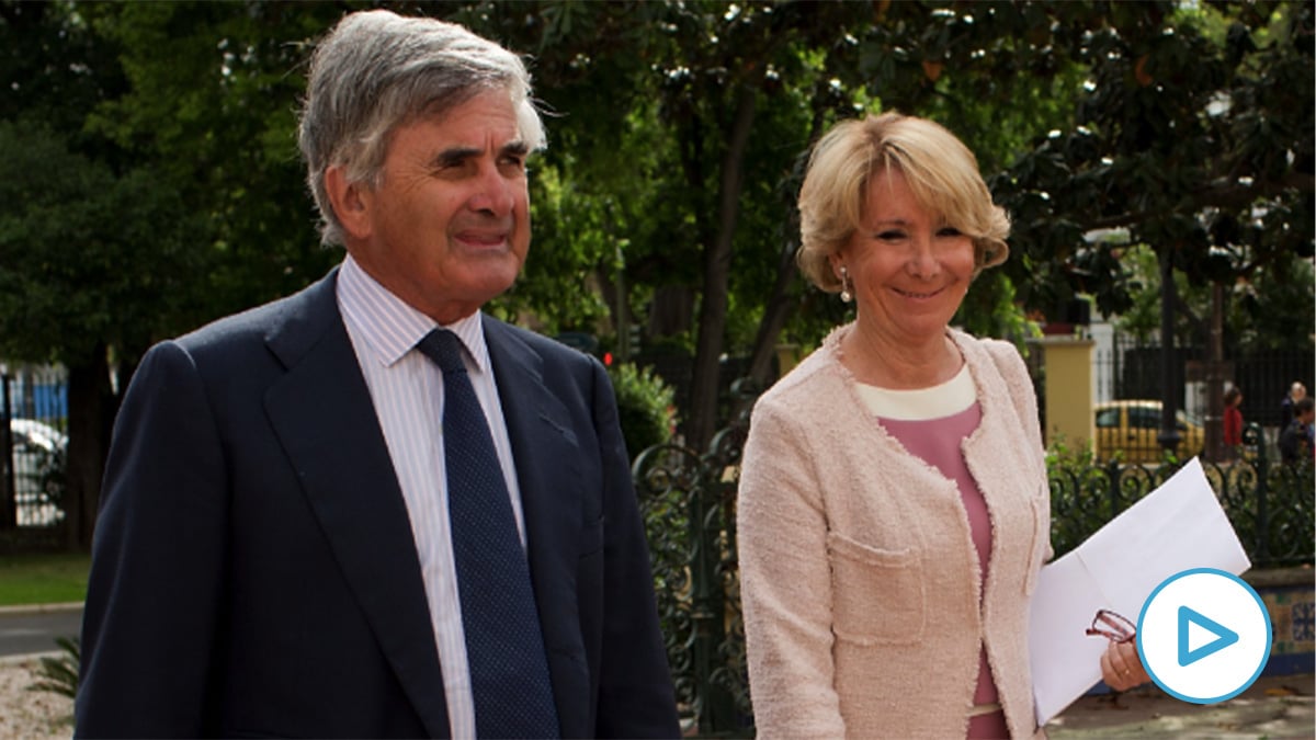 La pareja Fernando Ramírez de Haro Valdés y Esperanza Aguirre Gil de Biedma. (Foto: GETTY)