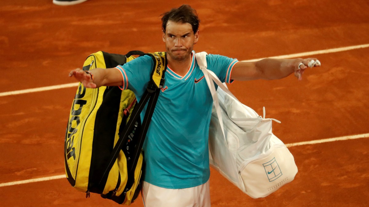 Nadal, tras su derrota en el Mutua Madrid Open. (Getty)