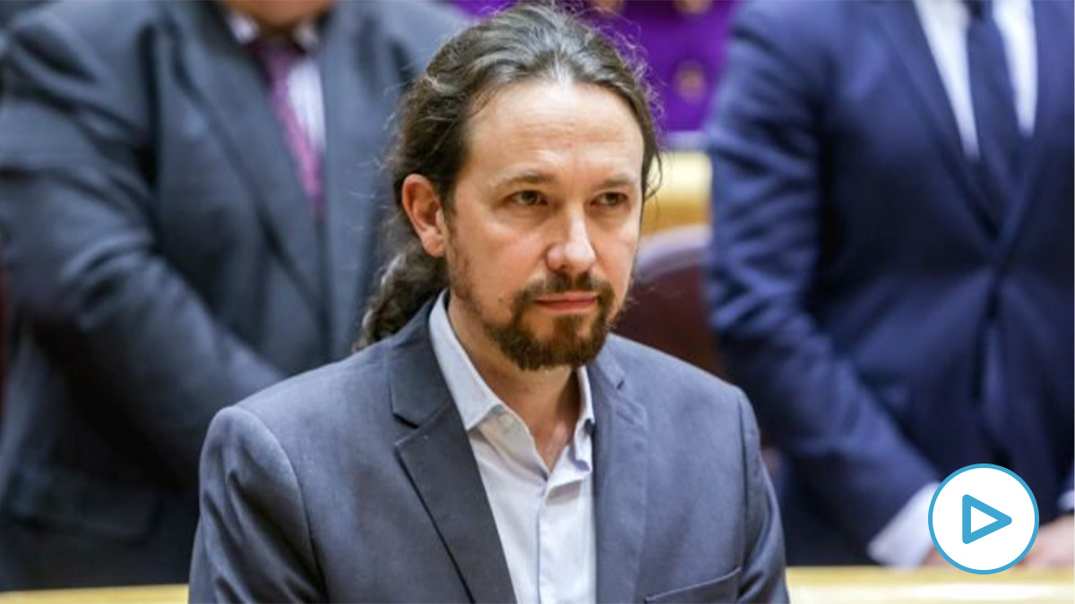 El vicepresidente segundo de Derechos Sociales y Agenda 2030, Pablo Iglesias, durante una sesión de control al Gobierno en el Senado. (Foto: Europa Press)