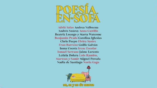 Unos 30 artistas proponen combatir la cuarentena a ritmo de verso con el festival virtual #PoesíaEnTuSofá