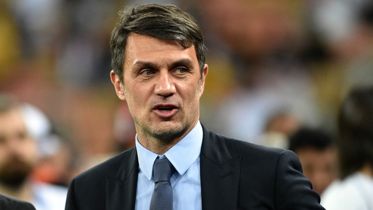 Paolo Maldini, ex jugador y actual directivo del Milan. (AFP)