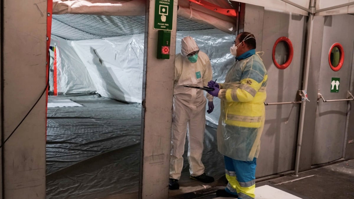 Interior de Ifema durante la crisis del coronavirus. (Foto: Comunidad de Madrid)