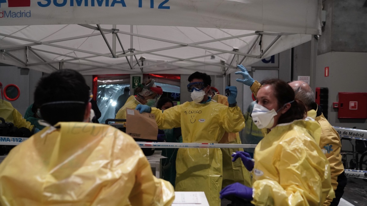 Interior de Ifema durante la crisis del coronavirus. (Foto: Comunidad de Madrid)