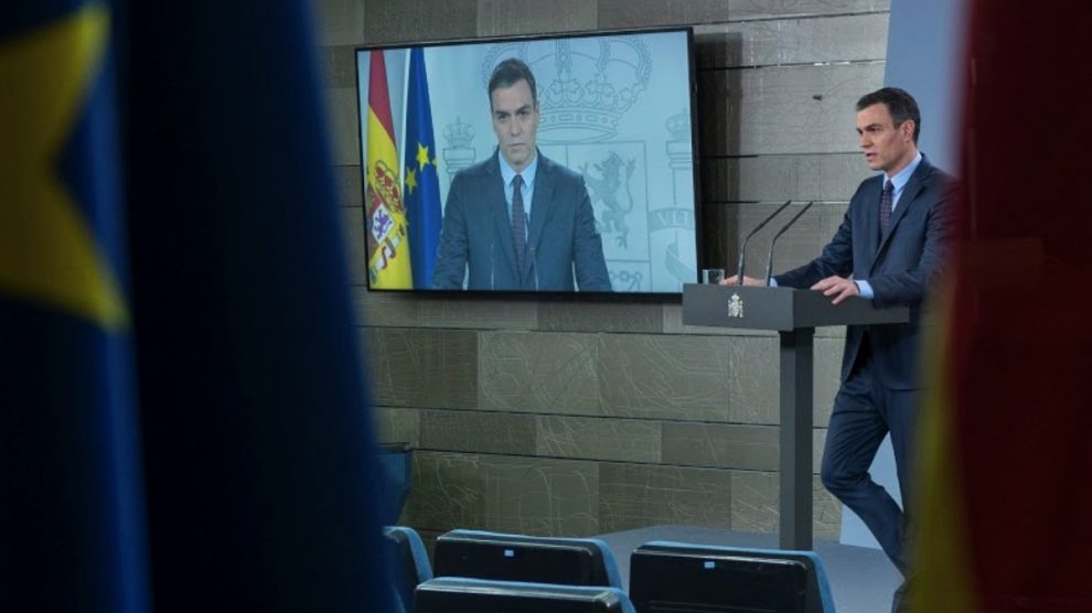 Pedro Sánchez en La Moncloa. (Foto: Moncloa)