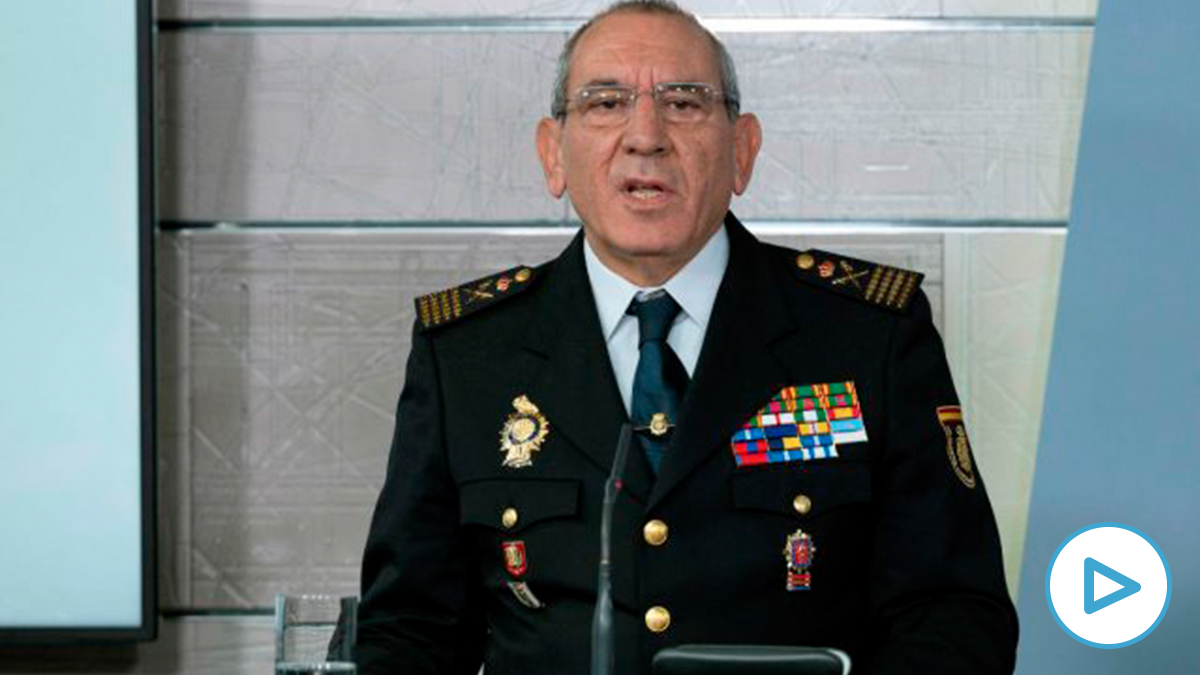 Director operativo adjunto de la Policía Nacional, José Ángel González, durante la rueda de prensa telemática posterior al Comité de Gestión Técnica del Coronavirus. (Foto: Efe)