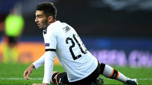 Ferran Torres, durante un partido reciente del Valencia (Getty).