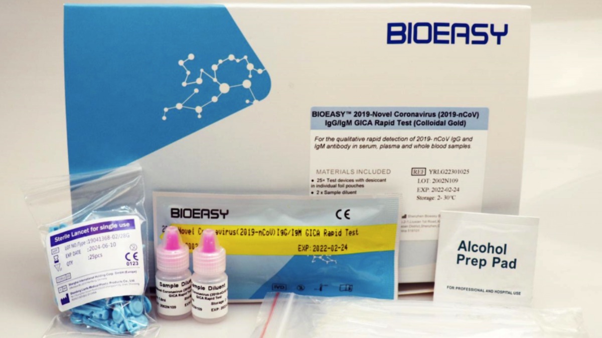 El test rápido de coronavirus devuelto a Bioeasy por el Gobierno de Sánchez. (Foto: Bioeasy)