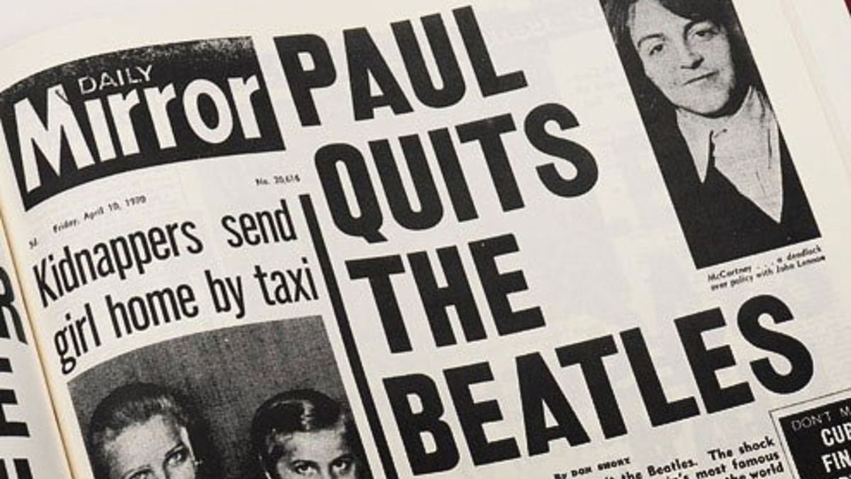 El 10 de abril de 1970 Paul McCartney anuncia que ha dejado The Beatles