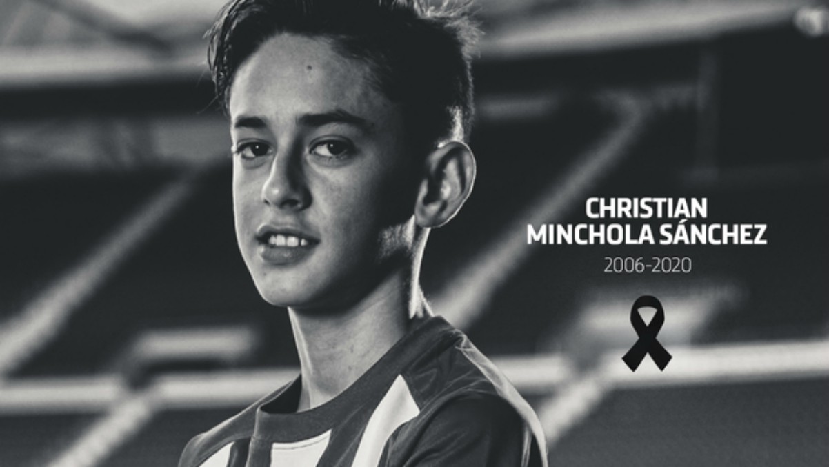 Christian Minchola, delantero del infantil C del Atlético. (atleticodemadrid.com)