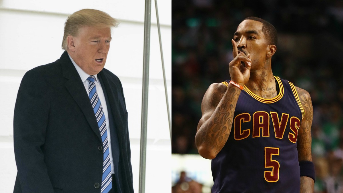 Donald Trump y J.R. Smith. (Getty)