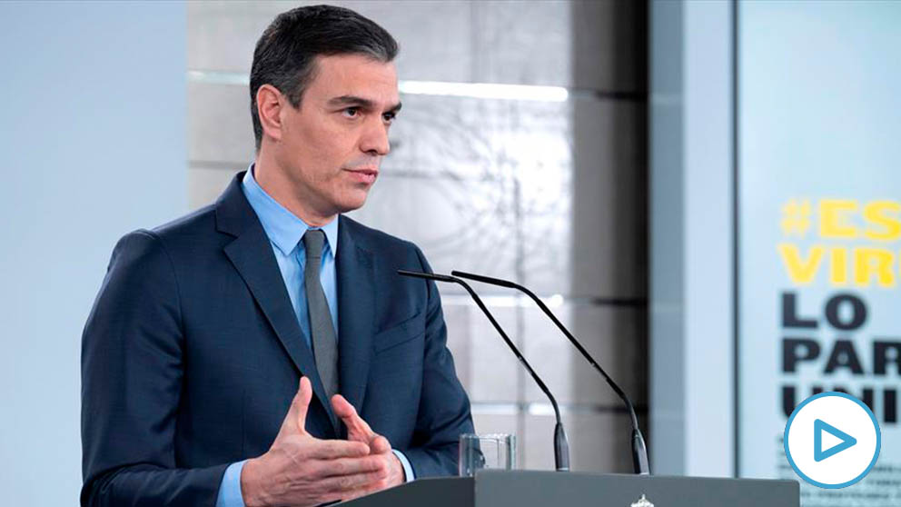 Pedro Sánchez en rueda de prensa.