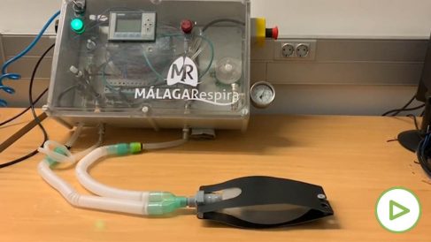 Respirador fabricado por malagueños.