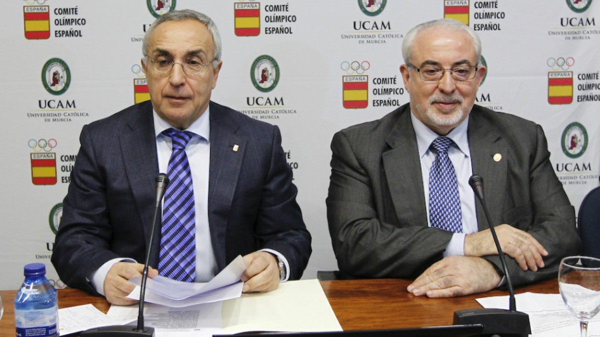 Alejandro Blanco y José Luis Mendoza (UCAM)