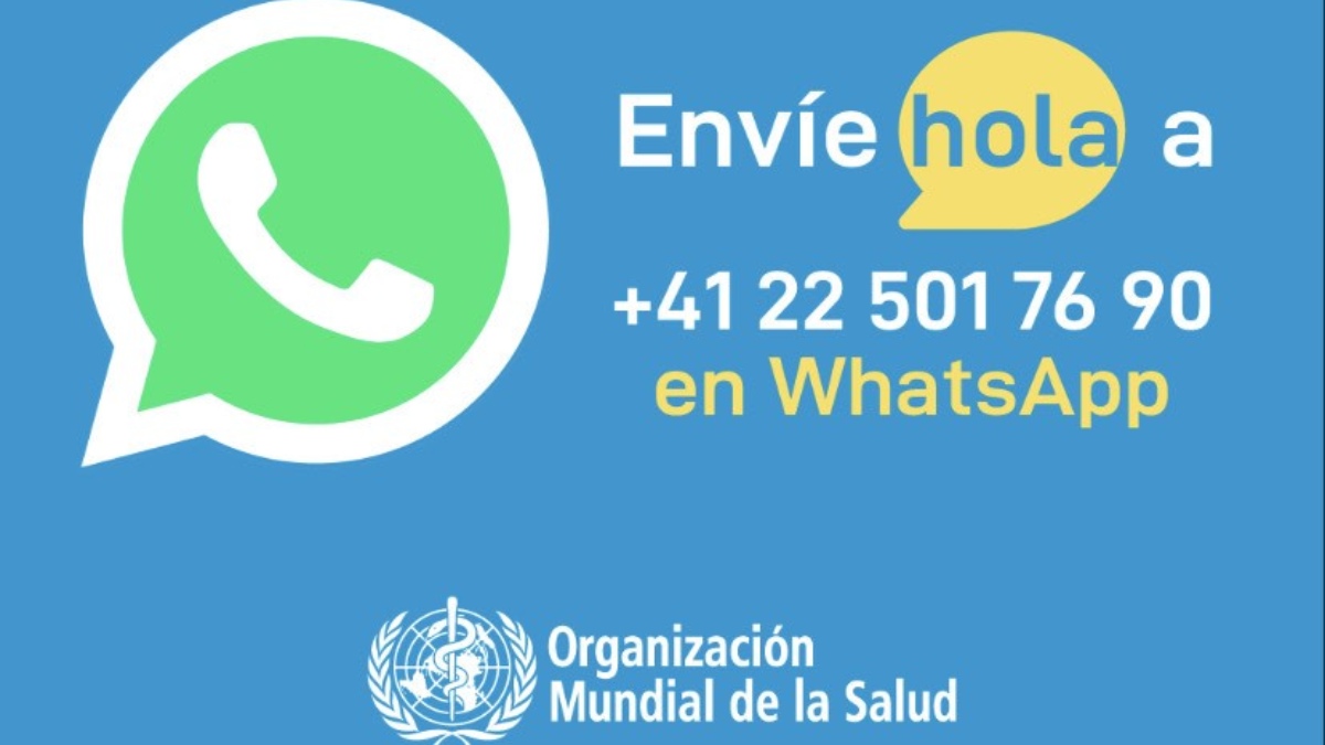 La OMS activa un chat de WhatsApp para resolver dudas sobre el coronavirus