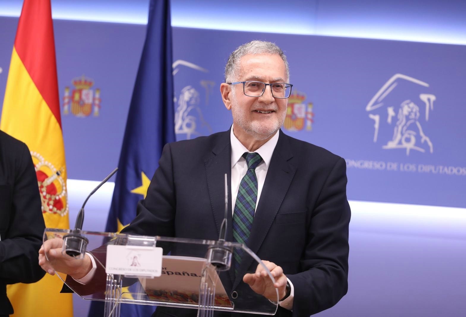 José Luis Steegmann, diputado de Vox, en rueda de prensa en el Congreso (VOX)