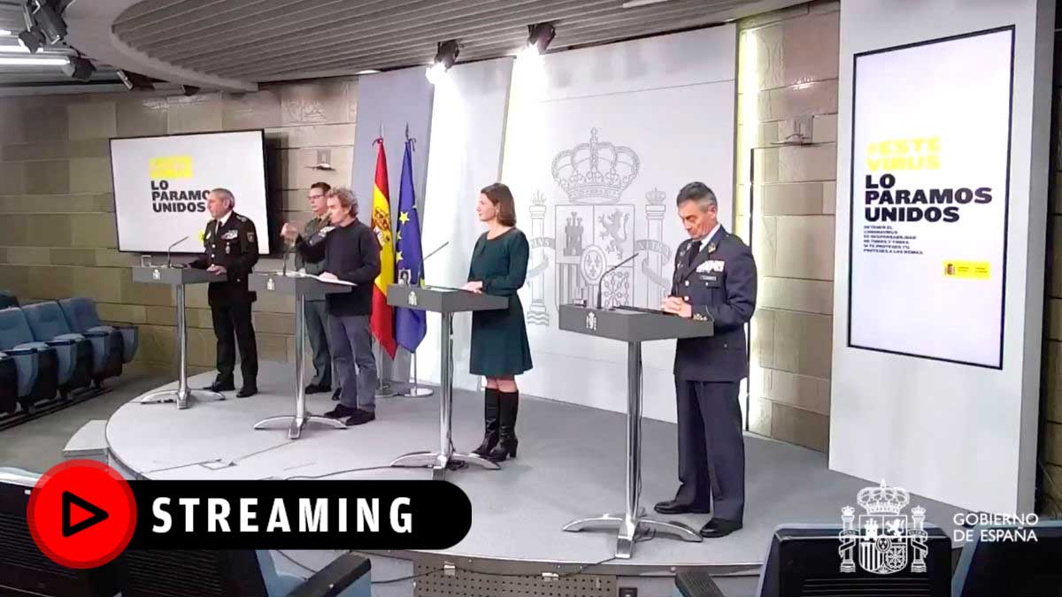 Rueda de prensa en La Moncloa tras el Comité de Gestión Técnica del coronavirus.