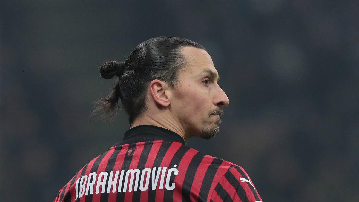Ibrahimovic, en un partido reciente del Milan (Getty).