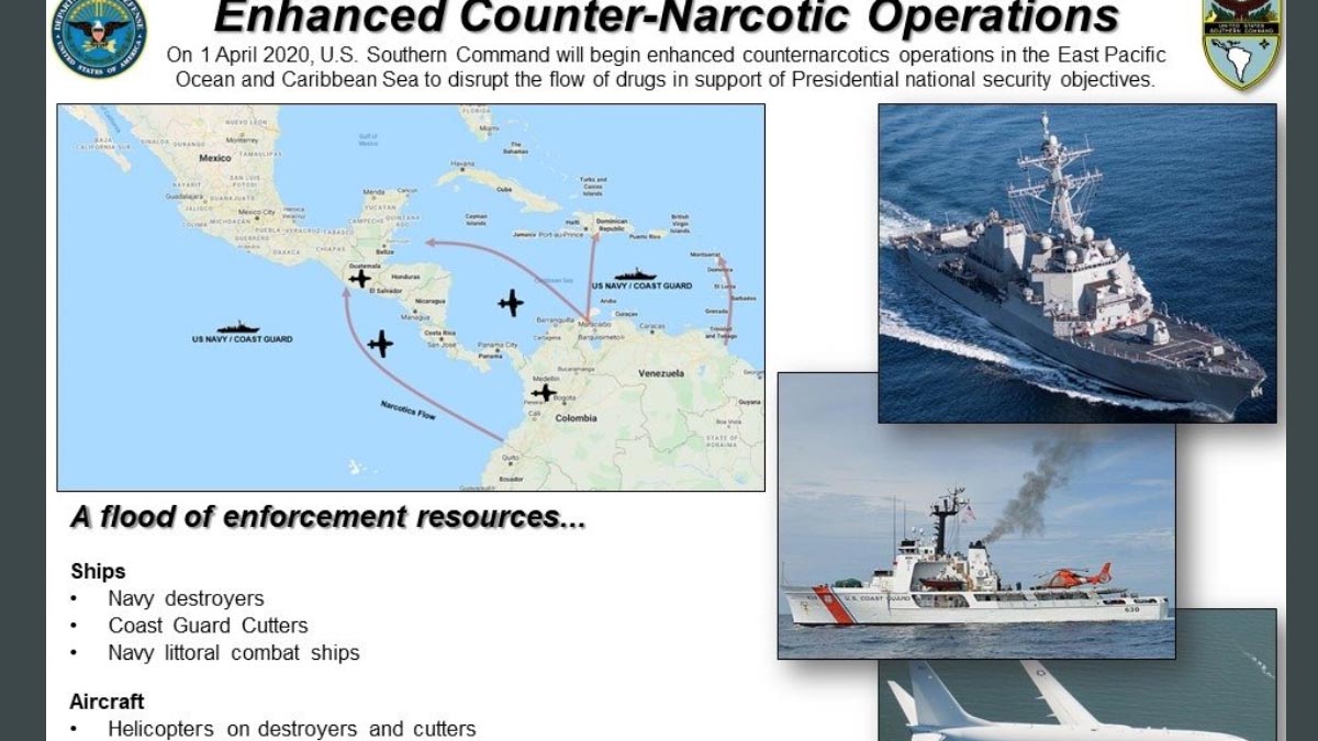 Operación de EEUU en la costa de Venezuela