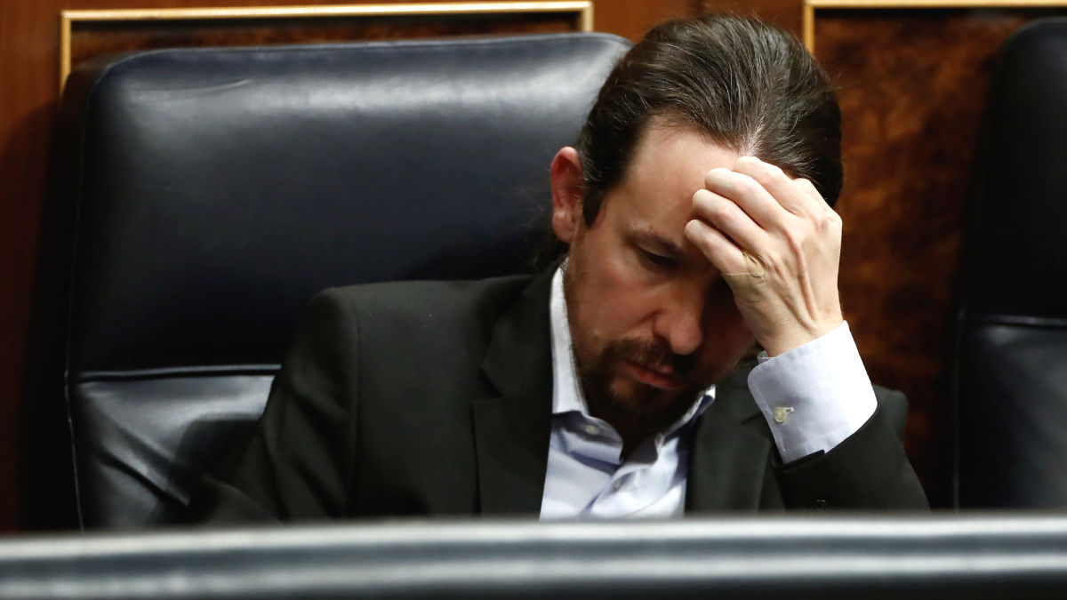El vicepresidente segundo del Gobierno y líder de Podemos, Pablo Iglesias, en el Congreso. (Foto: EP)