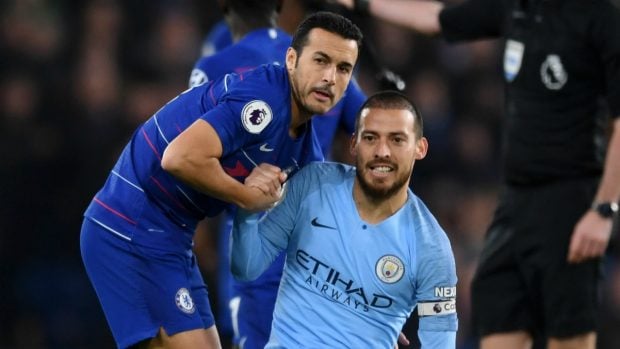 Pedro y Silva, durante un partido (Getty).