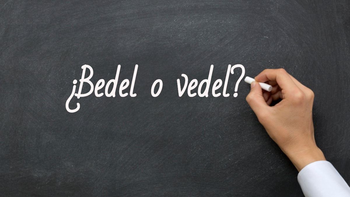 Se escribe bedel o vedel