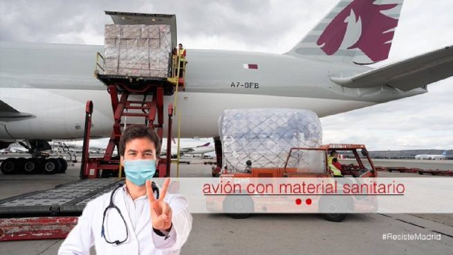 Llega el segundo avión de Ayuso cargado con 82 toneladas de material sanitario y 228 camas