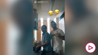 Joaquín y su mujer, en el vídeo publicado por el jugador.