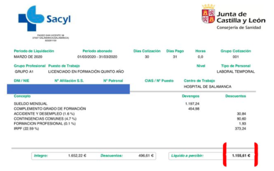 La nómina del cardiólogo que estalló contra el diputado socialista Elorza por sus 1900€ de dietas