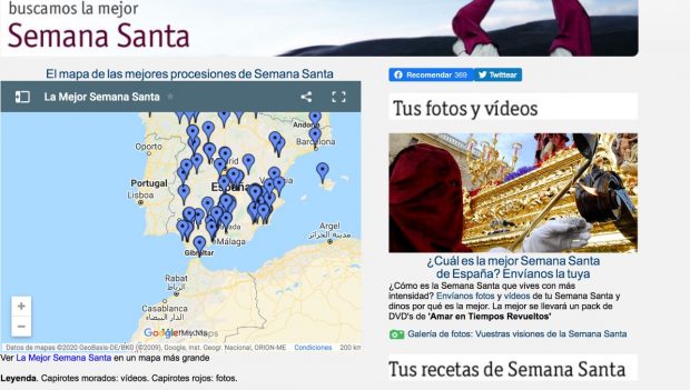 RTVE lanza una web con procesiones de Semana Santa