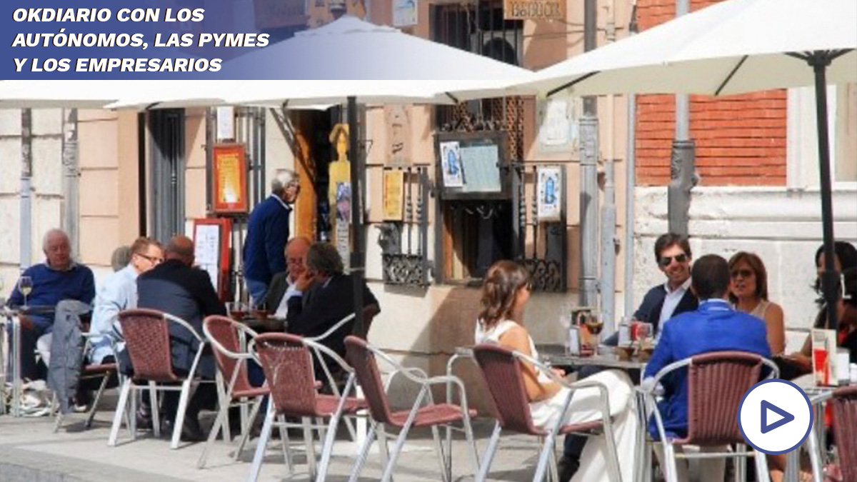 Terraza del restaurante La Solana en el centro de Valladolid