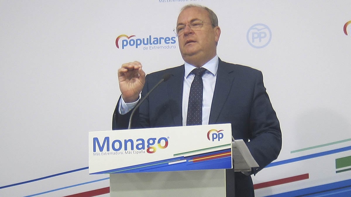 José Antonio Monago, presidente del PP de Extremadura.