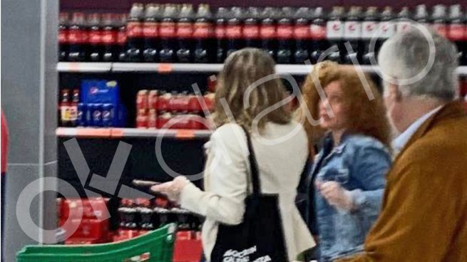 Díaz, en el supermercado, sin cumplir las medidas de seguridad.