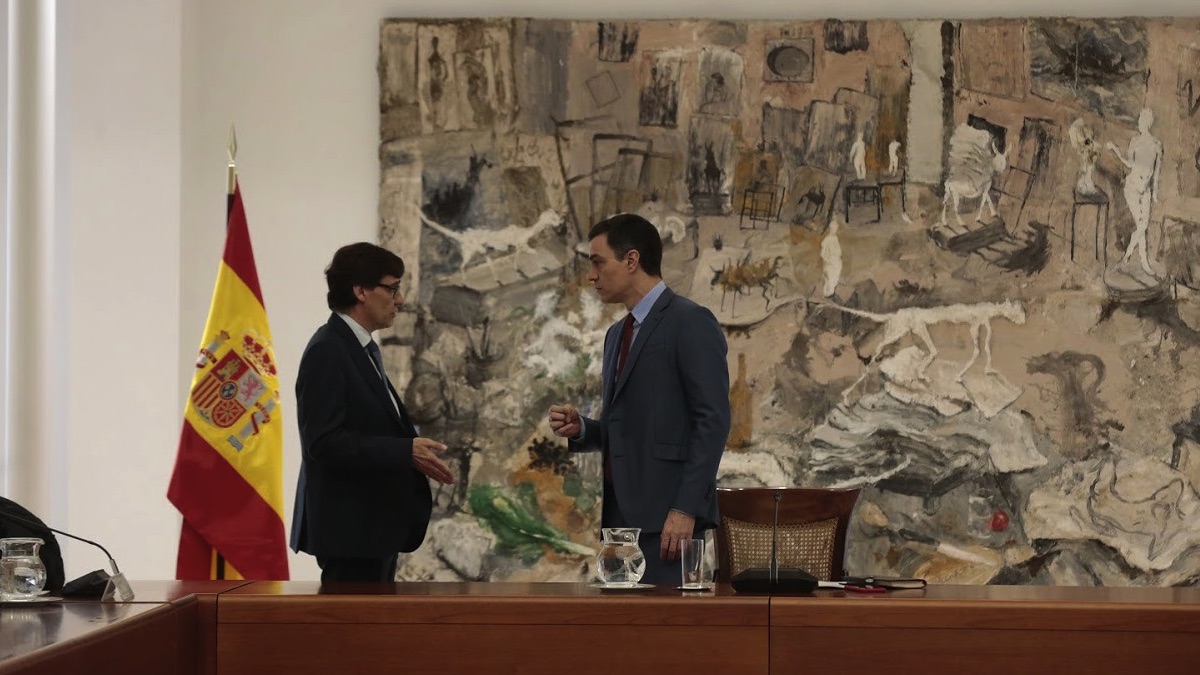 Salvador Illa y Pedro Sánchez. (Foto: PSOE)