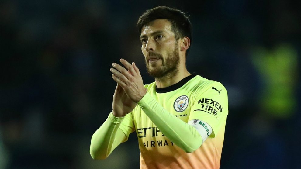 Silva, en un partido reciente del City (Getty).