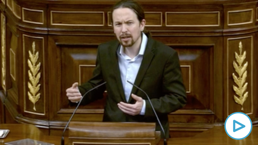 Pablo Iglesias elogiando a Bildu este miércoles en el Congreso de los Diputados.