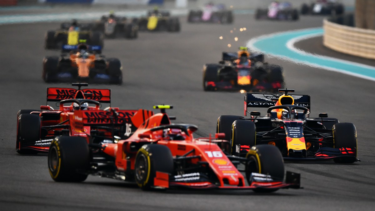 Leclerc y Verstappen lideran el tren en el GP de Abu Dhabi. (Getty)