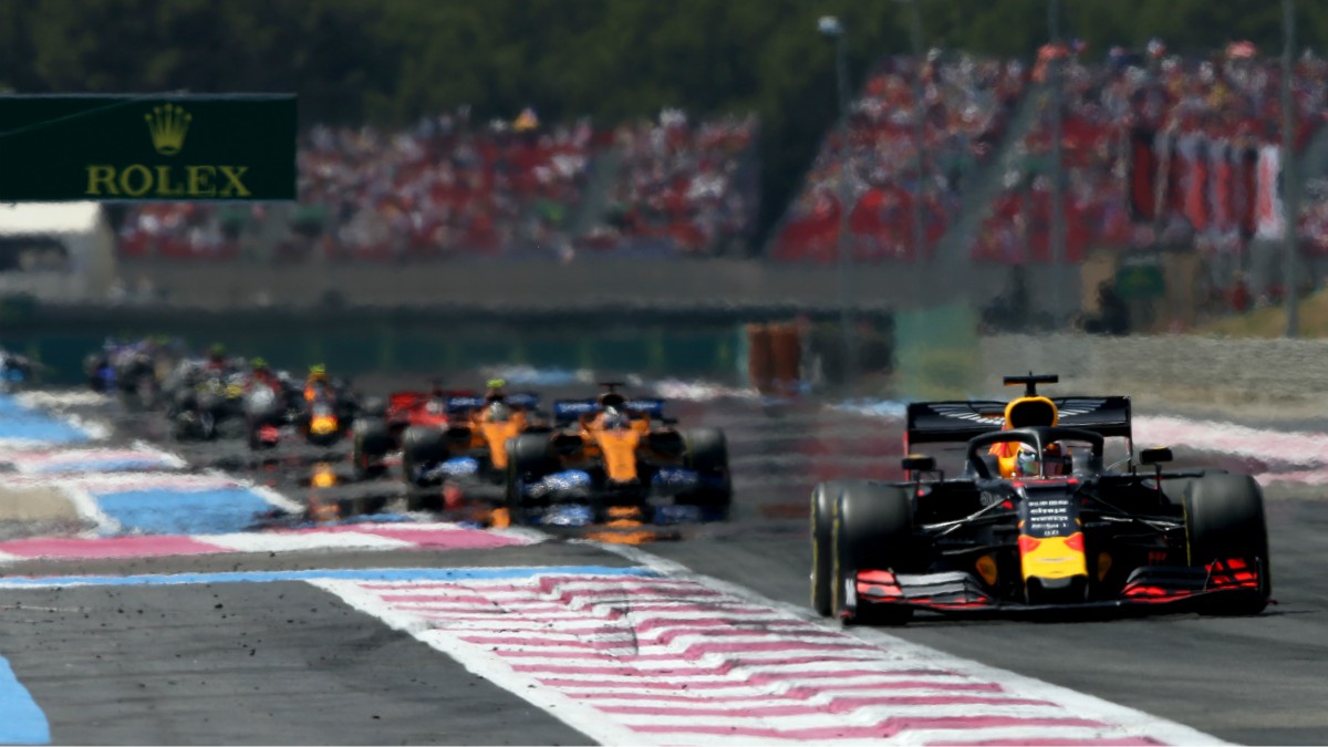 Verstappen lidera el tren en el GP de Francia. (Getty)