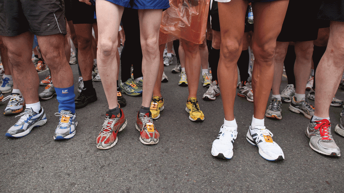 Corredores durante una edición de la Maratón de Londres (Getty)