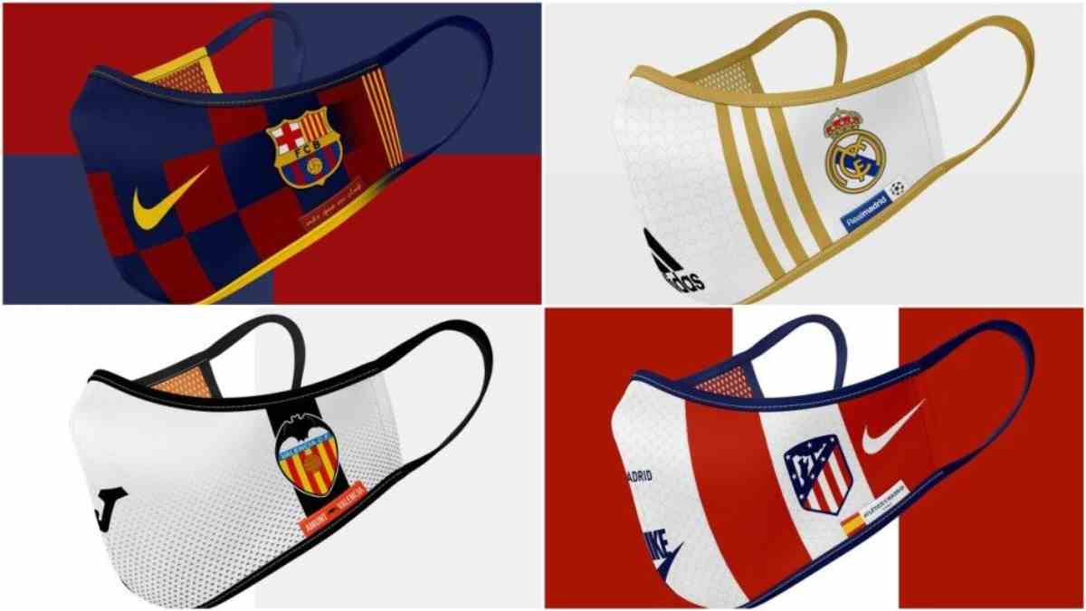 Mascarillas de los equipos de la Liga diseñadas por Julián Vicente (Air Creative)