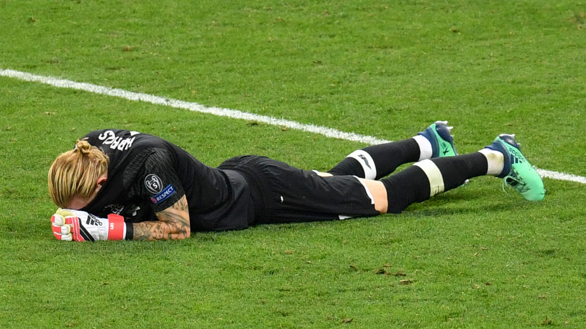 Karius, en la final de Kiev con el Liverpool. (Getty)