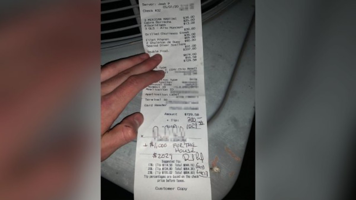 Twitter: Un cliente deja una propina de más de 1.200 euros para ayudar al restaurante después del confinamiento